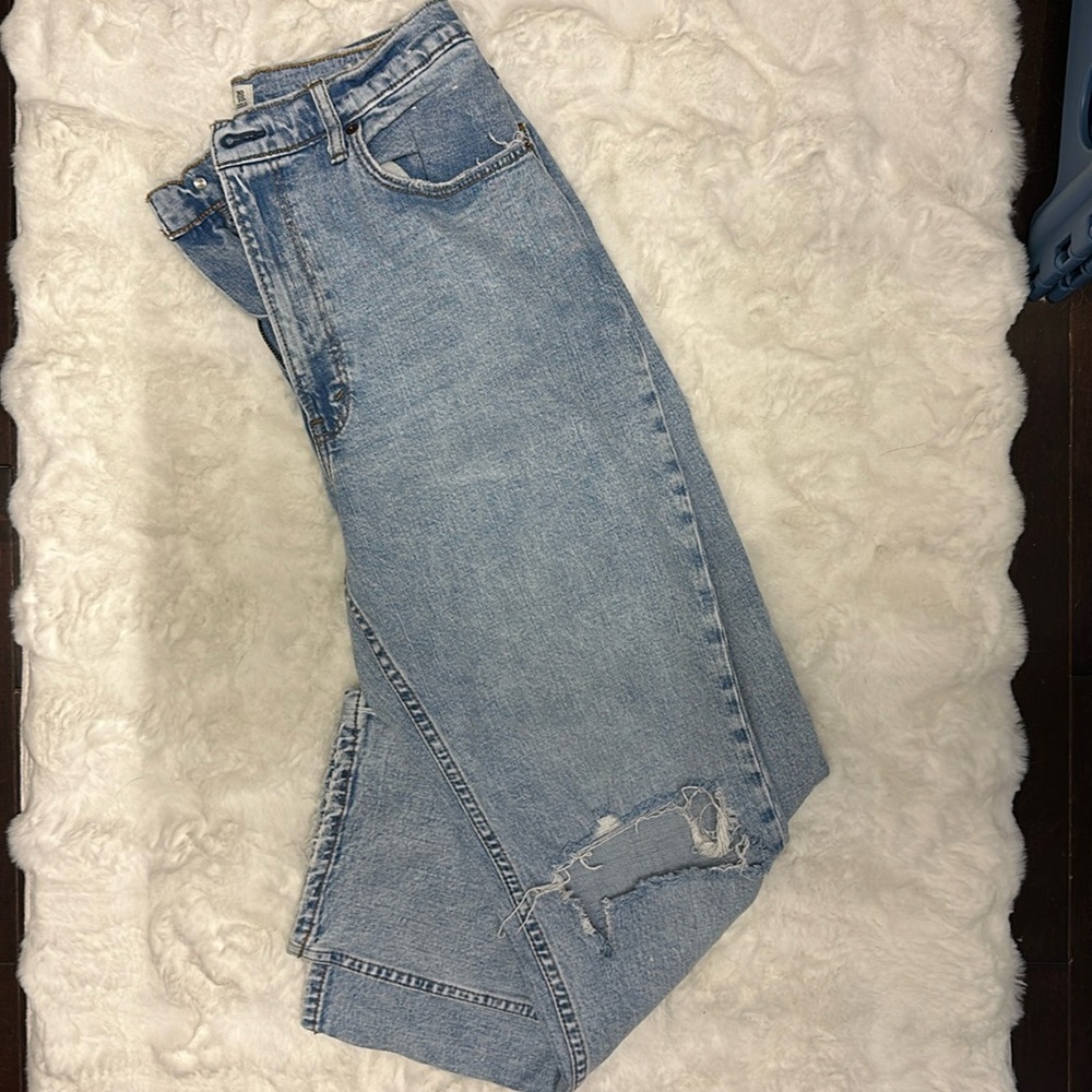 Abercrombie & Fitch Ultra high rise ankle straight jean